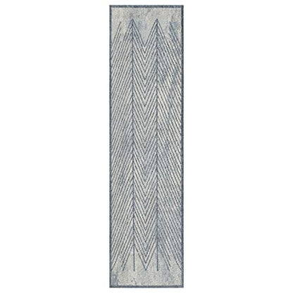LUXE WEAVERS Blue 2x8 Geometric Area Rug - color: Blue, size: 2' x 8' (Runner)