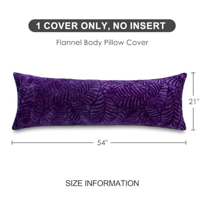 SOCHOW Body Pillow Cover 21x54 Inches with Zipper, 1 Pack, Aubergine - color: Aubergine, size: 54" x 21" (Pack of 1)