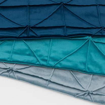 JWH Velvet Pillow Covers, Teal Blue, 14x24 Inch - color: Teal Blue, size: 24" x 14" (Pack of 1)