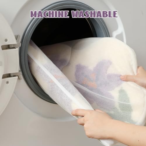 Cloud-Shaped Lily Bath Mat, Soft Non-Slip Fluffy Fresh Flowers Bathroom Rug, Ultra Absorbent Microfiber Shaggy Door Mat, Machine Washable Bath Rug Carpet for Bathtub Bedroom 20x31 Inch (Purple Lily) - color: Purple Lily
