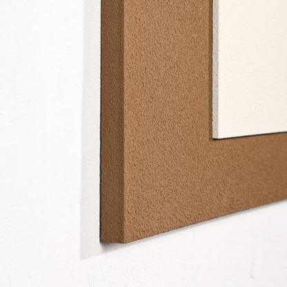 AMAATE 3D Textured Earth Tone Mountain Landscape Sandstone Framed Wall Art - color: snow mountain