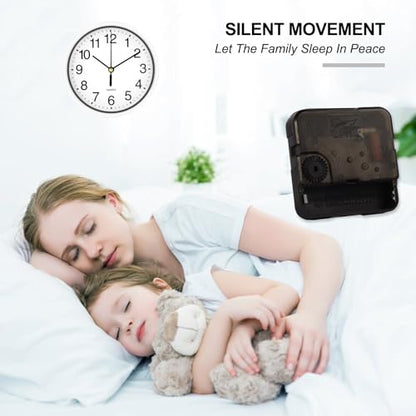 Silent Wall Clock Non Ticking, 6 Inch Wall Clocks Battery Operated, Small Analog Clock for Bedroom Home Office Kitchen Bathroom School, Easy to Read(White) - color: White