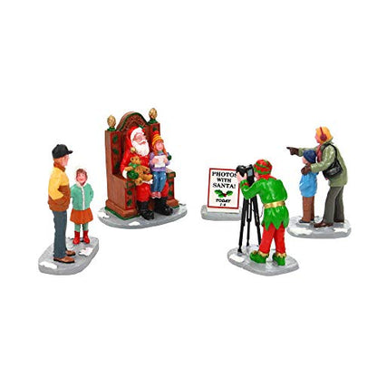 Lemax Christmas Village Photos with Santa Set of 5-22032