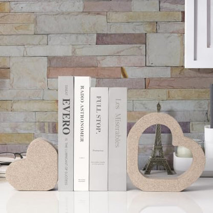 Book Ends for Shelves, Resin Decorative Bookends for Heavy Books - style: 808 (Sandstone )