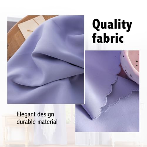 indistar Home Blackout Curtains Double Layer Solid Sheer Grommet Top Window Curtain Panel Pair, 35Wx72L，Lavender - color: Lavender, size: 35"W x 72"L (Pack of 2)