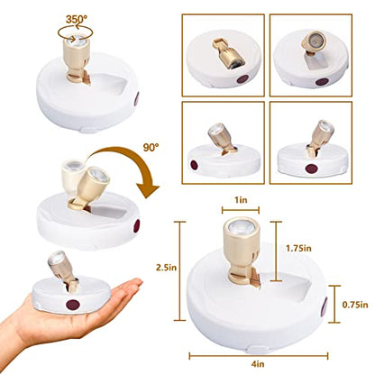 Battery Operated Spotlights, Cordless Picture Light - color: White Gold