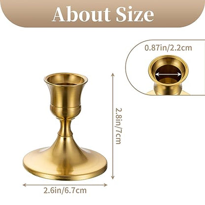 Sziqiqi Gold Candlestick Candle Holders, Set of 2 - color: Gold-style 2, size: 2 Pcs