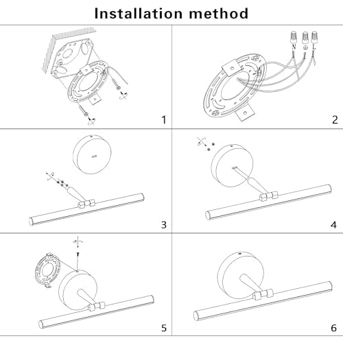 Hardwired Adjustable Lighting Matte Black Modern LED Picture Lights for Paintings 15.7'' Inch Long Swing Arm Metal Art Lights Warm White 3000K - color: Hard-Wired Black-round base, size: 15.7inch Dimmable