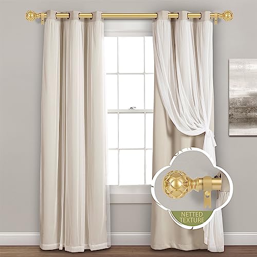 TANGWIN Farmhouse Curtain Rod Adjustable 36-88",Heavy Duty Boho,Brass Gold - color: Brass Gold, size: 36-88" & 1pack