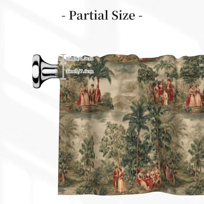French Country Curtain Valance 54x18 Inches Window Treatment Rod Pocket Valance for Kitchen Bathroom Bedroom - color: French Country