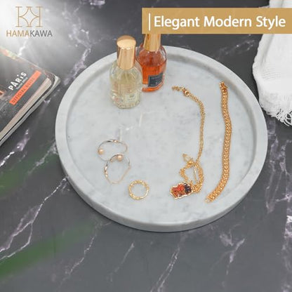Italian Natural Marble Bathroom Vanity Tray - color: Carrara White