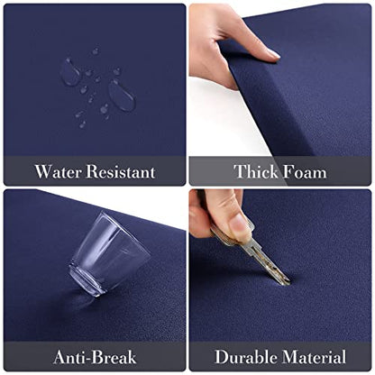 HappyTrends Kitchen Mat,17.3"x28"+17.3"x60" Navy, Cushioned Comfort - color: Navy, size: 17.3"x28"+17.3"x60"