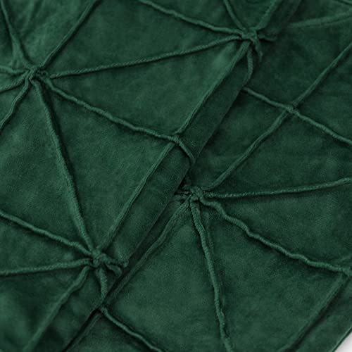 JWH Velvet Pillow Covers, Dark Green, 14x24 Inch - color: Dark Green, size: 24" x 14" (Pack of 1)