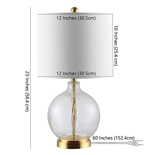 SAFAVIEH Lovell Table Lamp, 23" Modern Clear/Gold TBL4246A
