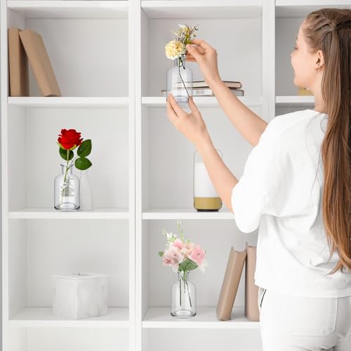 Lallisa 54 Pcs 3.15 Inches Small Glass Bud Vases Bulk Mini, Clear - color: Transparent, size: 3.15 Inches