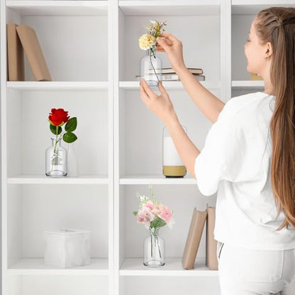 Lallisa 54 Pcs 3.15 Inches Small Glass Bud Vases Bulk Mini, Clear - color: Transparent, size: 3.15 Inches