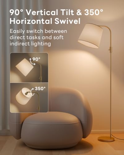 Smart RGB Arc Floor Lamp, 65", App Control, Compatible with Alexa - color: Gold, size: 65"(App Control)