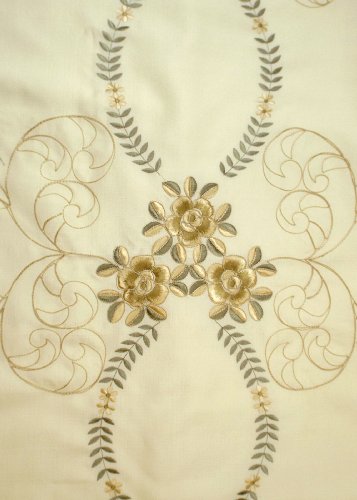 Today's Curtain Verona Reverse Embroidery Tie-Up Shade, 63", Ecru/Antique, 50" W X 63" L - color: Ecru/Antique, size: 50"W x 63"L (Pack of 1)