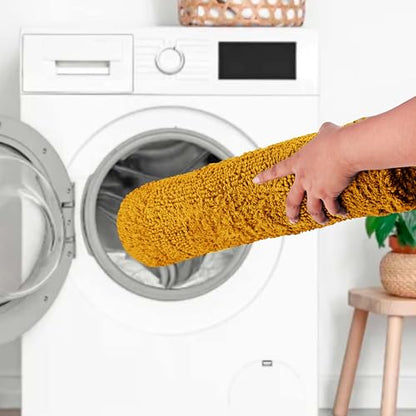 COTTON CRAFT 2 Pack Reversible Bath Mat - Plush 17x24 Bath Rug - Golden Rod - color: Golden Rod, size: 17x24 Inches