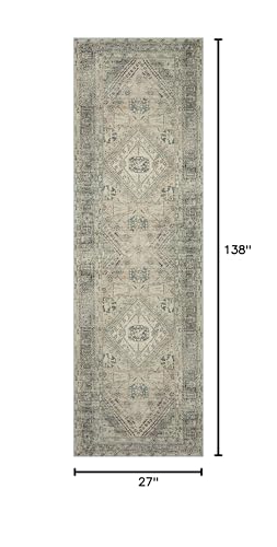 Loloi Magnolia Home Sinclair Natural/Sage 2'-3" x 11'-6" Runner Rug - color: Natural / Sage, size: 2'3" x 11'6" (Rectangular)