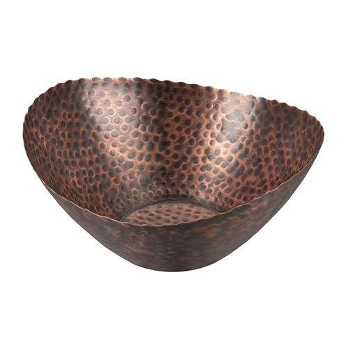 Monarch Abode Decorative Bowl for Home Decor – 7.5-Inch Antique Copper Finish Hand Hammered Key Bowls for Entryway Table, Fruit & Potpourri Bowl for Centerpiece, Modern Catch All Key Holder Bowl - color: Antique Copper Finish, size: 7.5 x 6.75 x 3.5