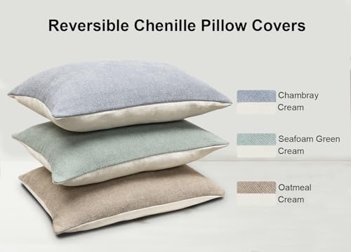 Oatmeal & Cream 14x20 Inch Pillow Covers Set of 2 - color: Oatmeal,cream, size: 20" x 14" (Pack of 2)