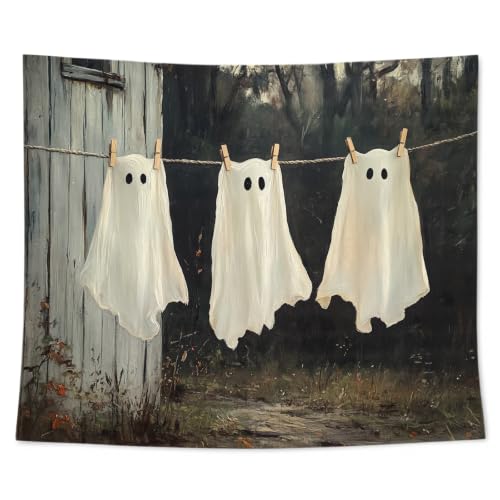 AHNWICNR Ghost Halloween Tapestry, Dark Spooky Ghost Wall Hanging Decor - color: Ghost Halloween