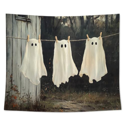 AHNWICNR Ghost Halloween Tapestry, Dark Spooky Ghost Wall Hanging Decor - color: Ghost Halloween