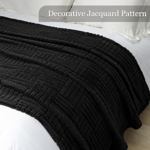 Whale Flotilla Lightweight Fleece Twin Size Blanket for Bed, Black - color: Black, size: Twin(60x80 Inch)