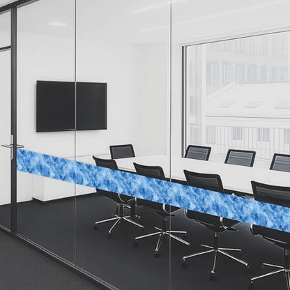HOMETITUTE Peel and Stick Wallpaper Border 4x196in Blue Crystal Pattern - color: Blue crystal texture