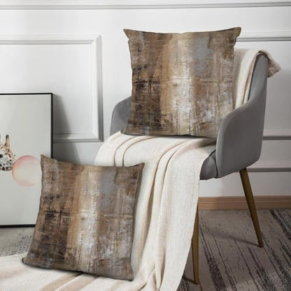 Throw Pillow Covers for Couch, 20x20 Inch, Set of 2, Taupe - color: Taupe, size: 20" x 20" (Pack of 2)