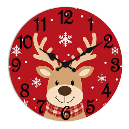 ArtSocket Round Wall Clock Silent Non-Ticking 12", Christmas Tree - color: Christmas Tree 03