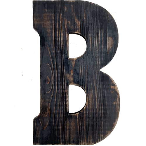 ABELOTS 14 Inch wood Letters for Wall Decor - Letter B for Hanging Fits for Living Room, Bathroom, Bedroom, and Home Decor, Rustic Farmhouse Lettering for Family Last Names,14” x 10” (Big B) - color: Big B