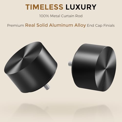 Curtain Rod 36-120 Inch, Black Heavy Duty Curtain Rods for Windows - color: Black, size: 36''-120'' (1 Pack)