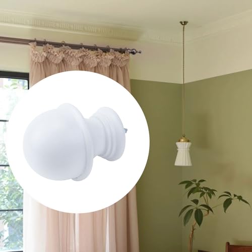 T Tulead Wooden Curtain Rod Brackets, 1.14-Inch, 2PCS White - color: White-2pcs