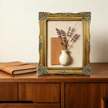 Gold Picture Frame for Canvas Paintings, Gallery Walls, DIY Craft Projects - color: Antique Gold - Straight Edges
