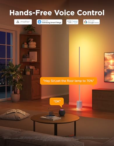 Govee Floor Lamp 2, RGBIC Smart Floor Lamp for Living Room, Bedroom - color: Silver