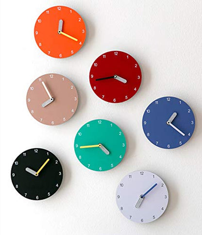 Stephanie Imports Modern Minimalist Black & Yellow Wall Clock - color: Black & Yellow