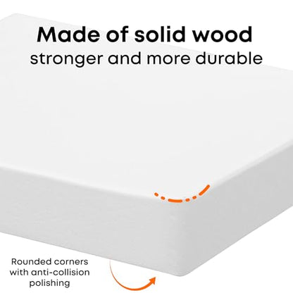 Small Floating Shelves for Wall Set of 2, 6 Inch Square Shelves, White - color: White, size: 6 Inch-2 Pcs