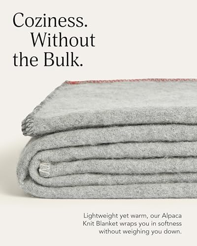 UnHide Knit Alpaca Blanket, Ultra-Soft and Lightweight Throw Blanket - color: Silver Fox, size: Alpaca (60" x 80")