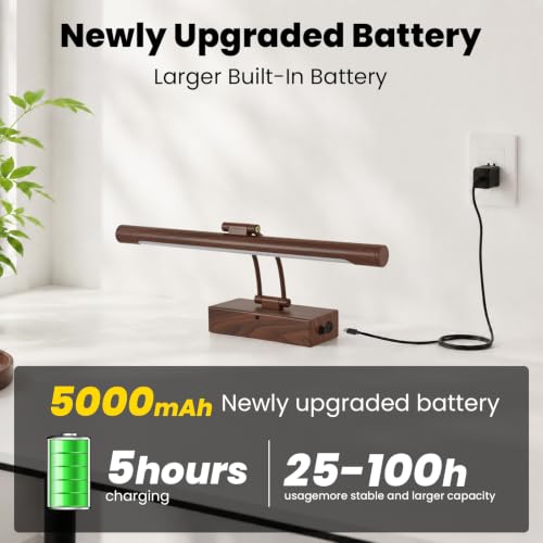 Battery Operated Picture Light for Wall,Walnut Finish 15.7-Inch - color: Walnut Finish, size: 15.7 Inch