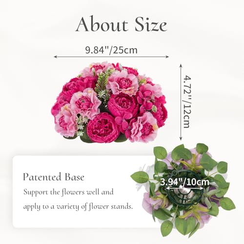 Flower Centerpieces for Wedding Tables: Hot Pink, Set of 10 - color: Hot Pink, size: 10 PCS