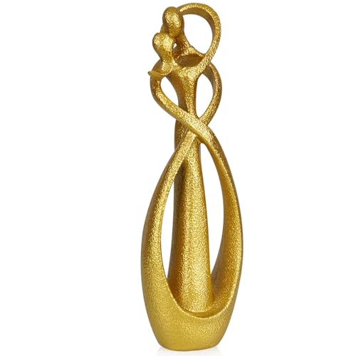 Trycooling Kissing Lovers Statue Abstract Sculpture, Gold, Large - color: Gold, size: Large