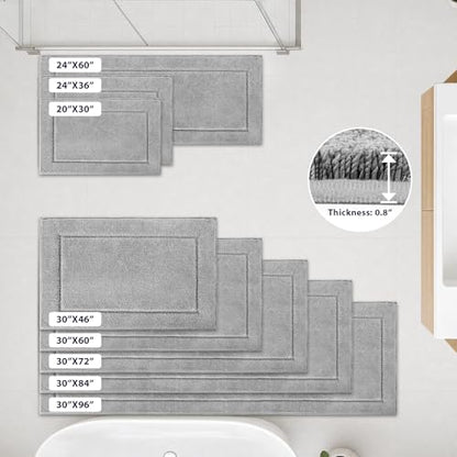 Extra Soft Bathroom Rug 24" x 36", Bath Mat, Throw Rug for Kitchen - color: Light Grey, size: 24" x 36"