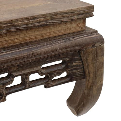 Wooden Display Stand Base Wood Carved Craft Pedestal, 4.72" x 4.72" - size: Square, 4.72" x 4.72"