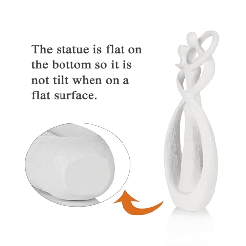 Trycooling Kissing Lovers Statue Abstract Sculpture, White, Small - color: White, size: Small