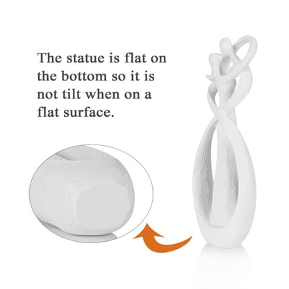 Trycooling Kissing Lovers Statue Abstract Sculpture, White, Small - color: White, size: Small