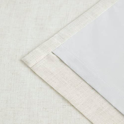 Vision Home Natural Pinch Pleated Full Blackout Curtains Linen Blended Room Darkening Window Curtains 72 inch for Living Room Bedroom Thermal Insulated Pinch Pleat Drapes with Hooks 2 Panel 40"Wx72"L - color: Natural, size: 40"W x 72"L (Pack of 2)