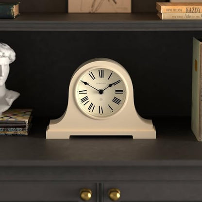 NEWGATE® Broadway Mantel Clock | Classic Napoleon’s hat Design | Vanilla Cream | Roman Numerals | Traditional Style for Desk, Table top, Shelf or Bedside - color: Vanilla Cream