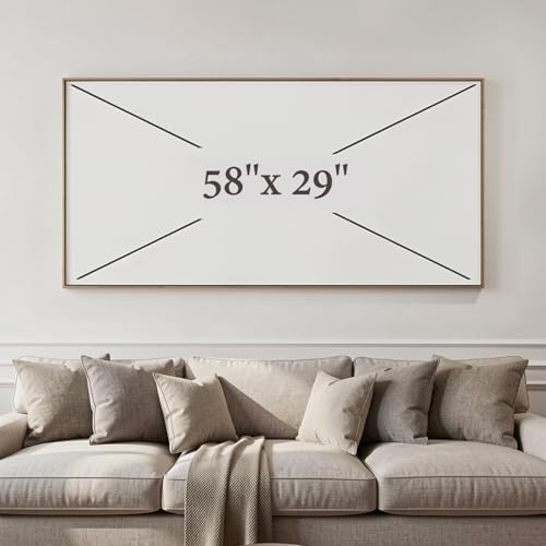 Wall Art Abstract Canvas Painting Gray 30"x60" with Framed - color: Abstract10, size: 60"L x 30"W